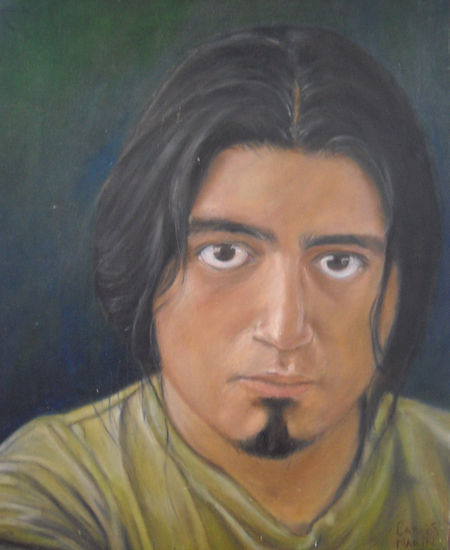 Carlos Oil Panel Portrait