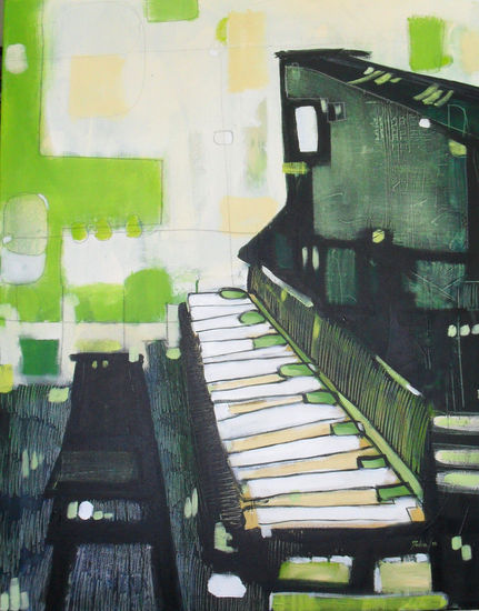 Piano Acrylic Canvas Landscaping