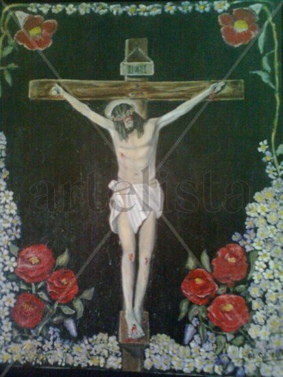 CRISTO DE LA  LAGRIMA Oil Canvas Portrait