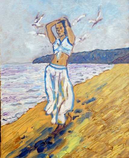 En la playa