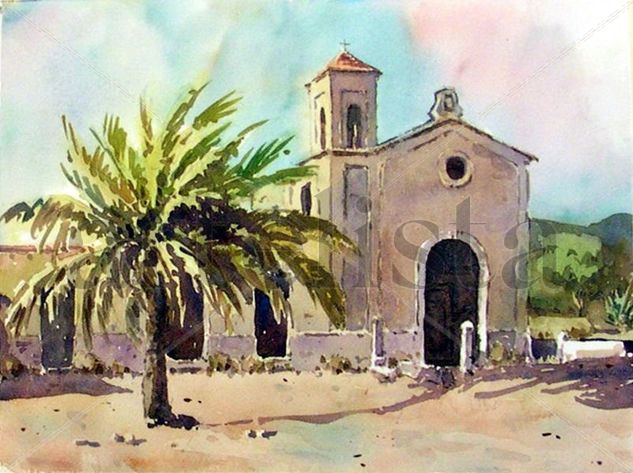 Cortijo del Fraile - Almería Acuarela Papel Paisaje