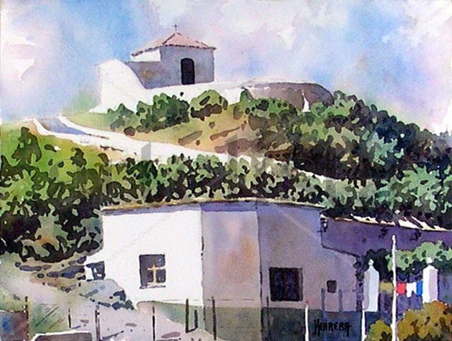 Ermita de Benahadux Acuarela Papel Paisaje