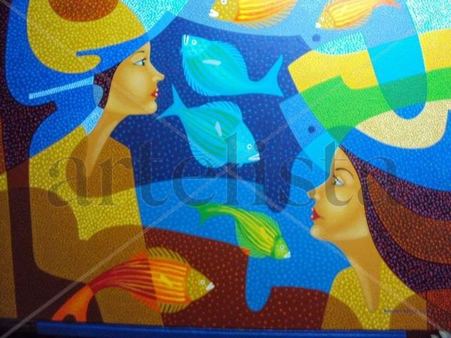 Dos Sirenas Acrylic Canvas Others