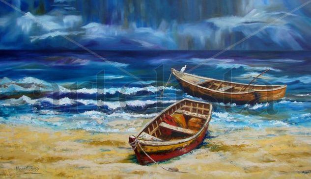 POR VIVIR Oil Canvas Marine Painting