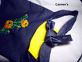 CARTERA EN JEAN BORDADA A MANO