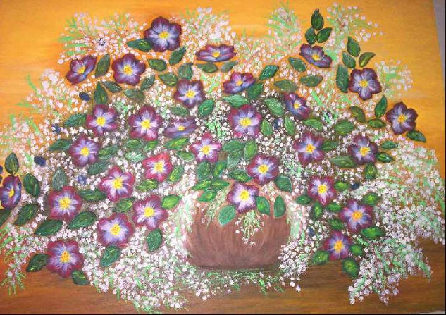 Jarrón con flores Oil Canvas