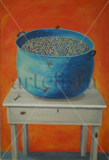 Olla de grillos Oil Canvas Figure Painting