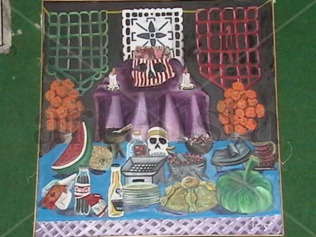 ofrenda de dia de muertos Oil Canvas Landscaping