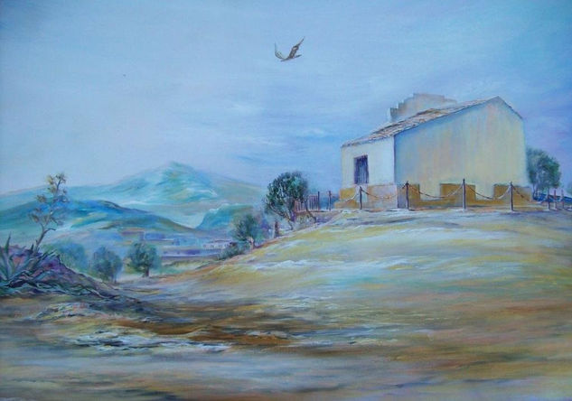 Albox.Ermita Santa Cruz Oil Canvas Landscaping