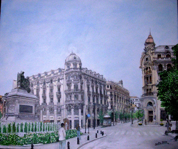 Plaza Isabel la Catolica (Granada) Oil Canvas Landscaping