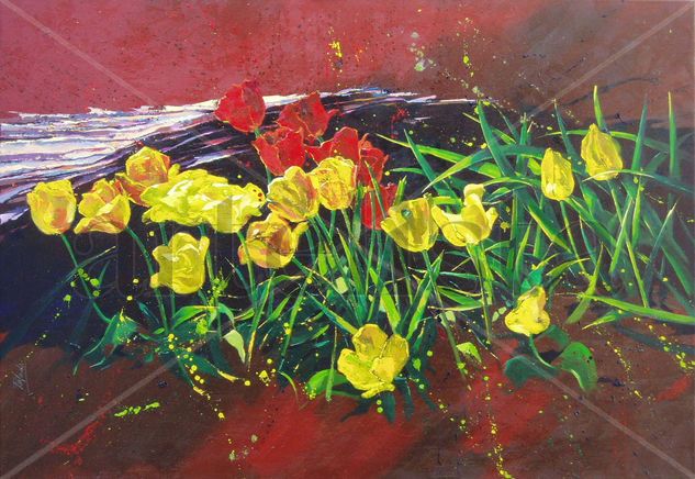 TULIPANES Oil Canvas Landscaping