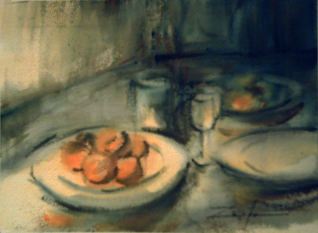 A MESA PUESTA Watercolour Paper Still Life Paintings