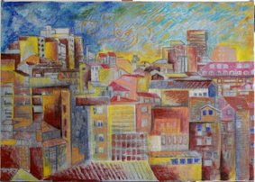 21 ¿Quién defiende a la ciudad? Acrylic Canvas Landscaping