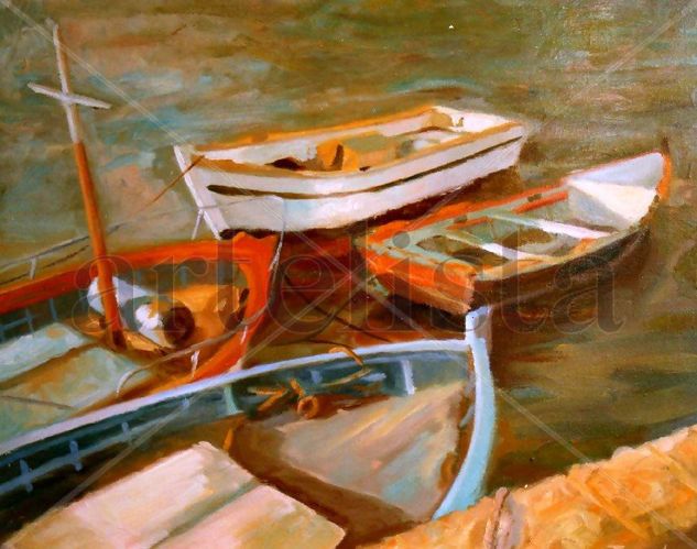 Barcas01 Oil Canvas Marine Painting