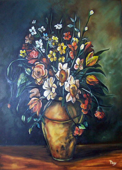 Flores Oil Canvas Floral Painting