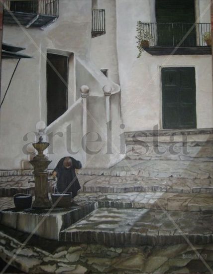 "La Fuente" Oil Canvas Landscaping