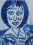 Chica azul. (Autoretrato).