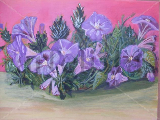 Flores Acrylic Canvas Floral Painting