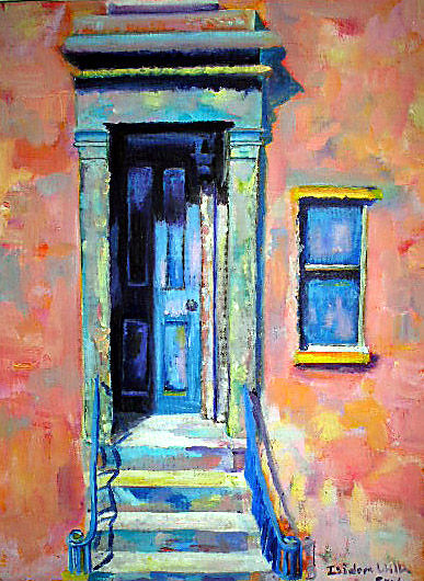 la puerta Oil Canvas