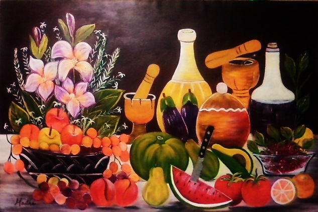 Bodegon 001 Oil Canvas Still Life Paintings