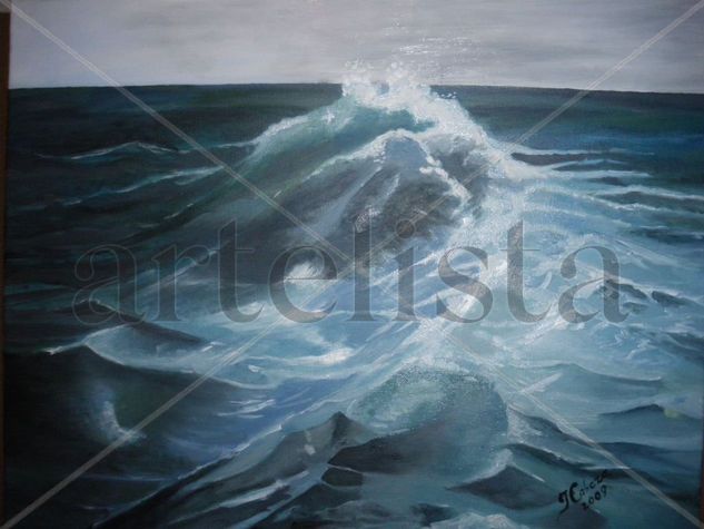 Mar bravía Oil Canvas Marine Painting