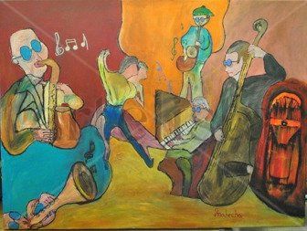 Baile Entre Orquesta Oil Canvas Others