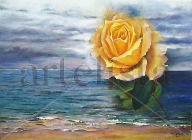 LA ROSA Y LA MAR Oil Canvas Landscaping