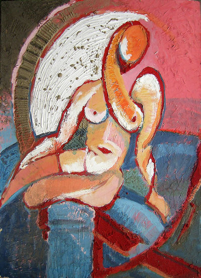 Mujer con Luna Acrylic Others