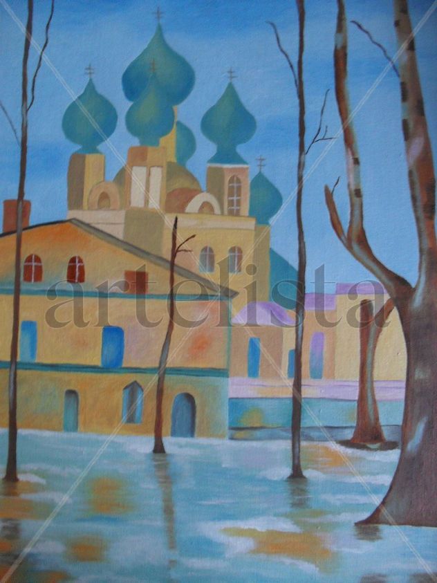 Deshielo con paisaje ruso