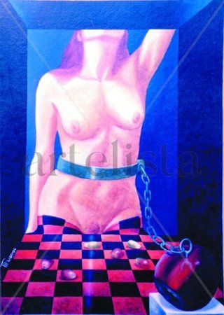 Juego erótico Oil Canvas Nude Paintings