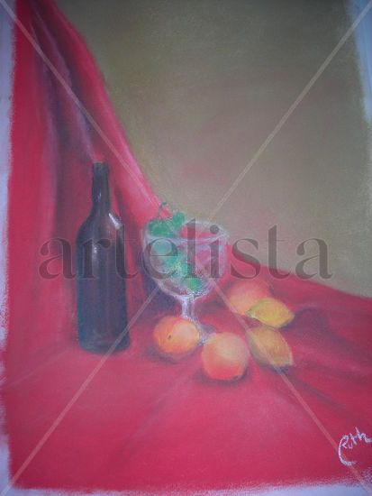 STILL LIFE II Pastel Papel Bodegones