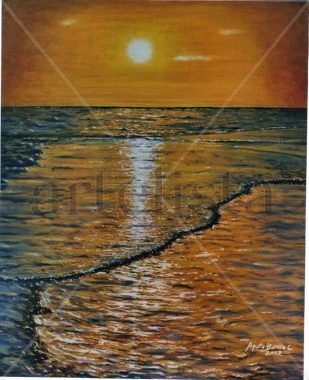 puesta de sol Oil Canvas Marine Painting