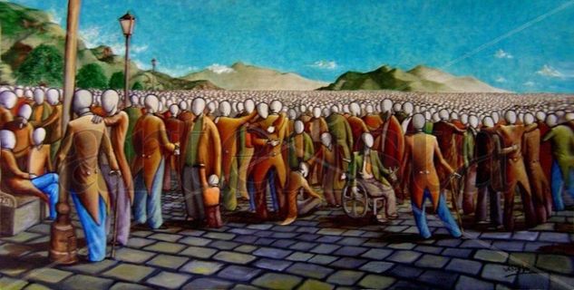 Multitud de cordialidad Oil Canvas Landscaping