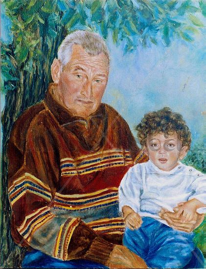 Mon beau pere Oil Canvas Portrait