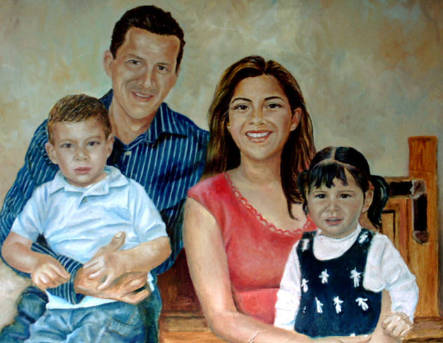 Familia Pedraza I Oil Canvas Portrait