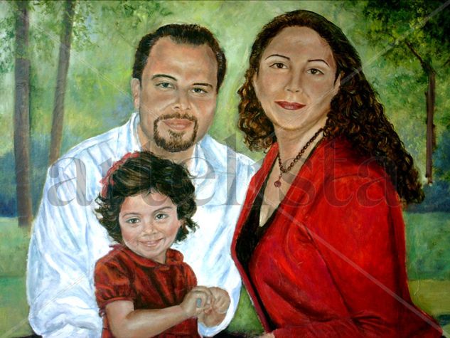 Familia Pedraza II Oil Canvas Portrait