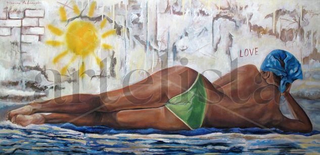 Muro soleado de amor Oil Canvas Nude Paintings