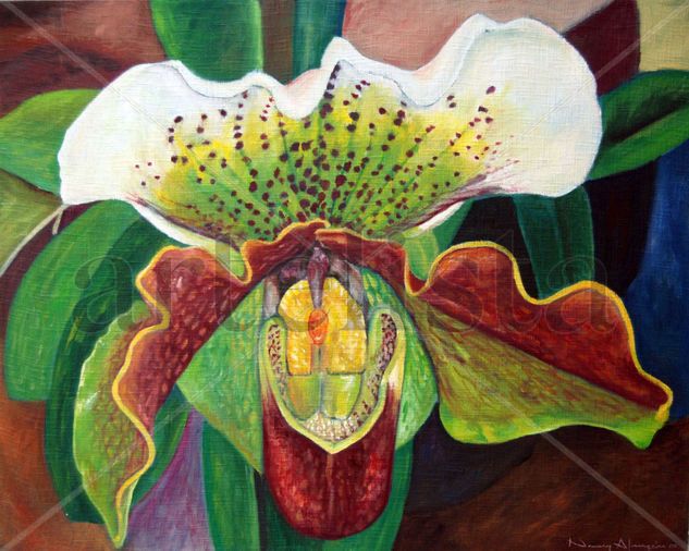 Orquídea Oil Canvas Floral Painting