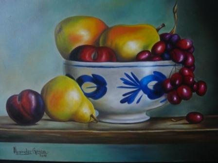 BOGEGON CON FRUTAS Oil Canvas Still Life Paintings