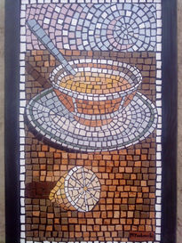 Taza de sopa, mosaicos