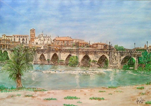 Tordesillas y el Duero Watercolour Paper Landscaping