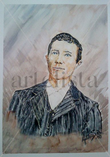 Miguel (Mi abuelo) Watercolour Paper Portrait