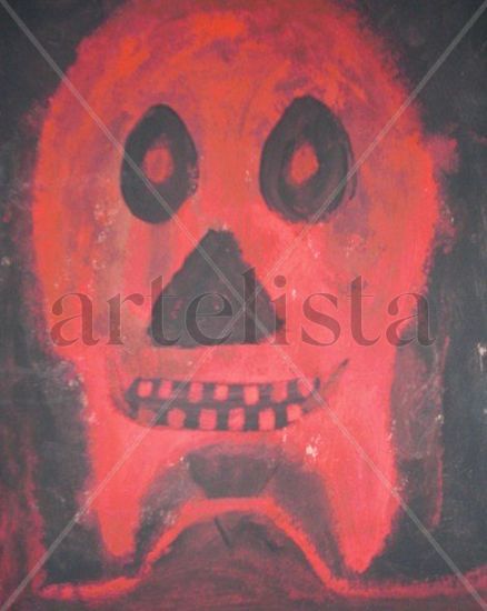 caveza en rojo Others Panel Figure Painting