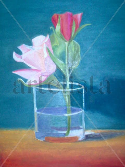 "ROSAS Y VASO