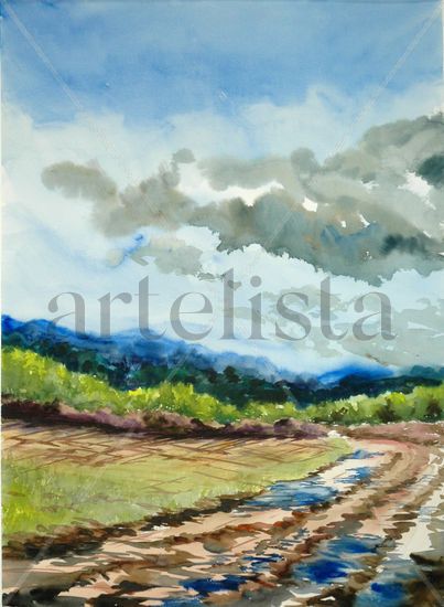 Despues de la lluvia Watercolour Paper Landscaping