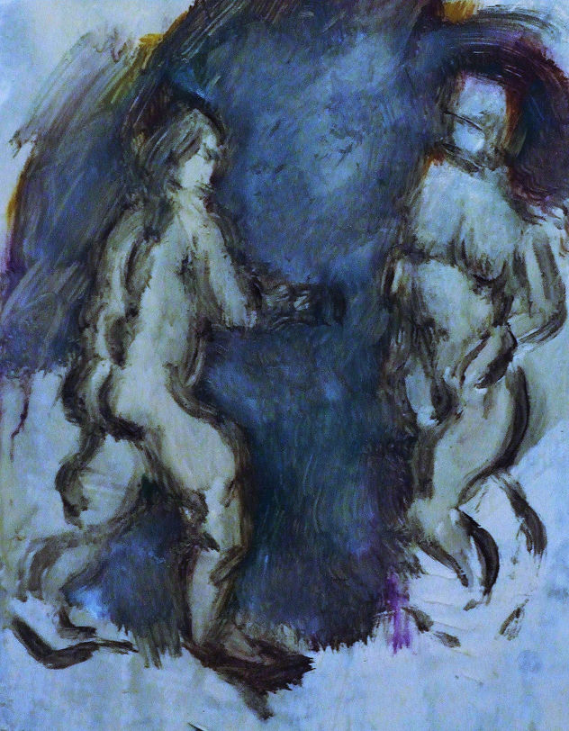 Esquisse de deux baigneuses