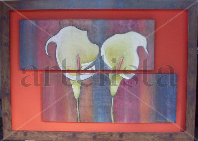 calas´love Oil Panel Floral Painting