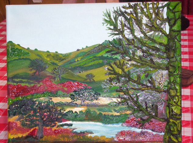 Viajando a Moquehue Oil Canvas Landscaping