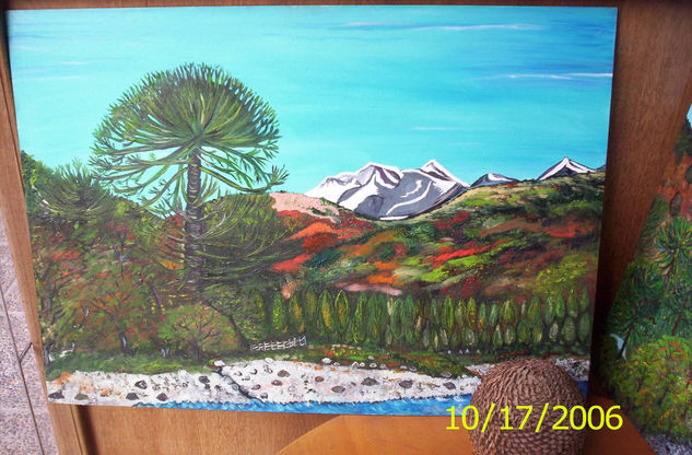 Araucaria Óleo Lienzo Paisaje