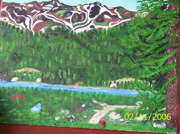 Vista desde la pagoda Oil Canvas Landscaping